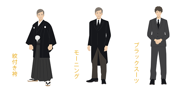 男性の喪服