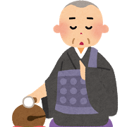 木魚を叩くお坊さん