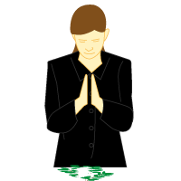 忍び手で２回拍手をし、最後に１礼